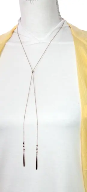 Nordstrom Rack Necklaces Bronze tone Y necklace geometric beads women's