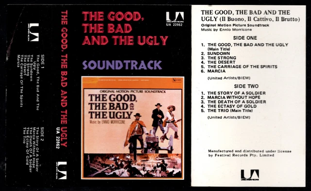 1966 MUSIC CASSETTE Tape [Soundtrack: The Good, Bad & The Ugly] Ennio ...