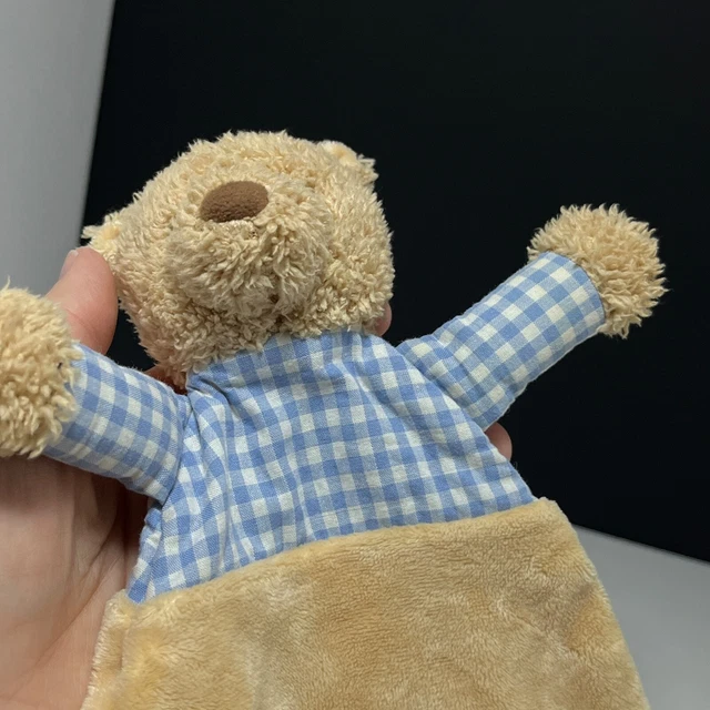 JELLYCAT THOMAS BEAR Soother Baby Comforter Soft Toy Beige Blue Gingham Plush £24.99 PicClick UK