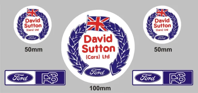 FORD ESCORT RS1800 RS2000 Mexico DAVID SUTTON CARS LTD DECALS STICKERS