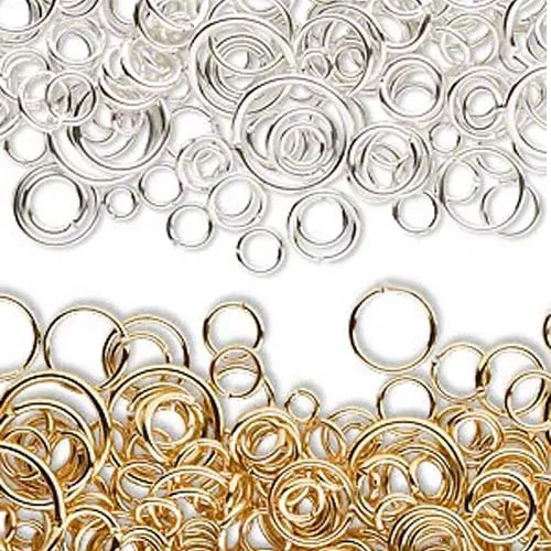 Lot of 300 Assorted Size & Gauge Open Round Jumpring Jewelry Ring Loop Findings