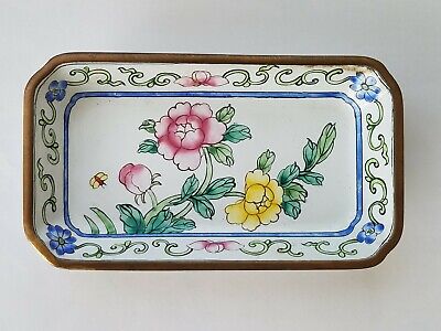 Chinese Qing Cloisonne Floral Pin Dish