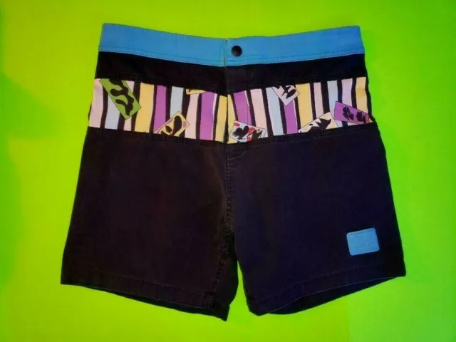 VTG 80S T&C SURF BOARD SHORTS MENS HAWAII NEW WAVE TOWN & COUNTRY BLACK ...