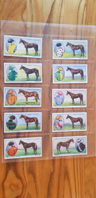 Full Set Of Ogdens Prominent Racehorses Of 1933. In Good Condition.