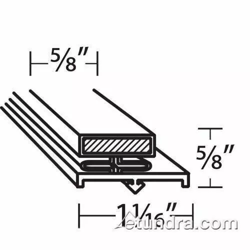 Norlake Gasket  79" x 38 1/2" 3-sided  Snaps into channel 25307