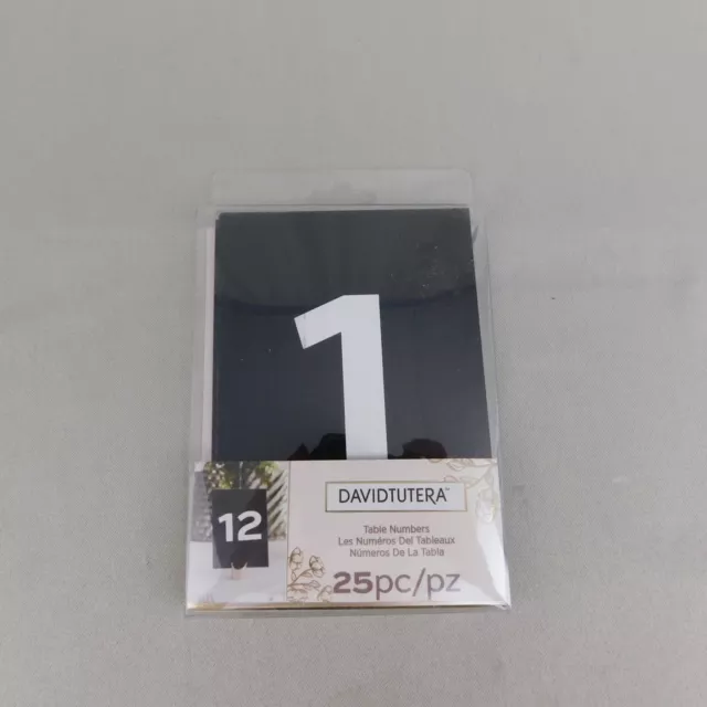 Números de mesa de 25 piezas colección nupcial David Tutera - negro #9052