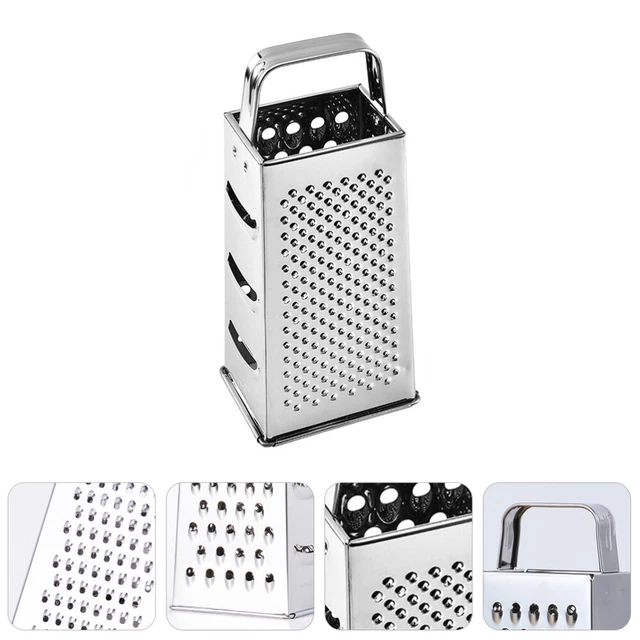 4- Caras Acero Inoxidable Pesado Cocina Caja Rallador para Queso Parmesano Verduras Jengibre