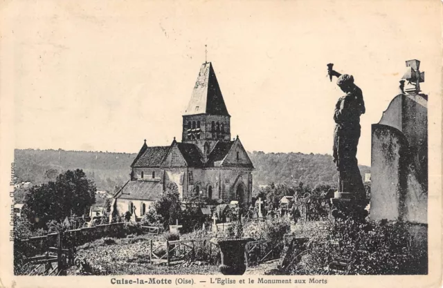 Cpa 60 Cuise La Motte / Eglise / Monument Aux Morts