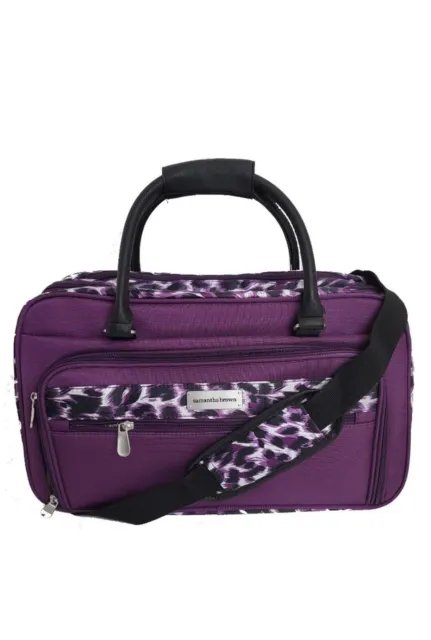 Samantha Brown Carry-All Travel Bag - Purple Geo Camo - NWT