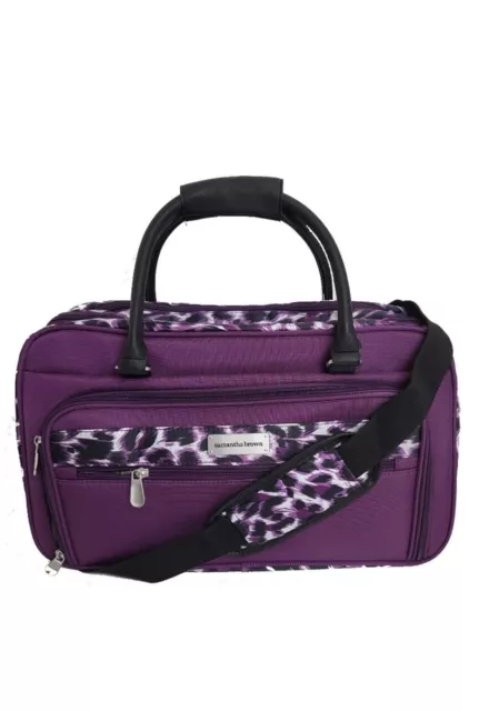 Samantha Brown Carry-All Travel Bag - Purple Geo Camo - NWT
