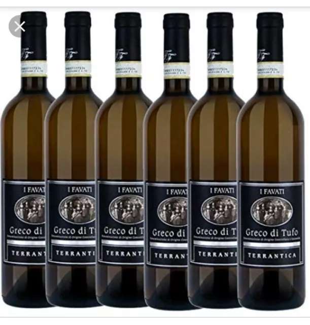 6 bottiglie Vino Favati Greco Di Tufo DOCG Cl 75