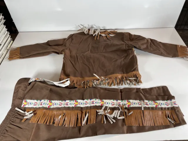 Vintage YOUNG TEXAN Childs Fringed Western Embroidery Shirt and Pants Size 5