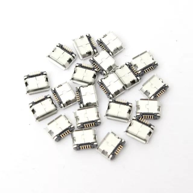 5 x Pcs Micro USB Type B Female 5 pin SMT Placement SMD DIP Socket Connector UK