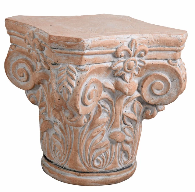 Pilier De Jardin Décoratif Style Antique - Blanc, Fibre De Verre, 97 Cm (neuf, Palazzo INT)