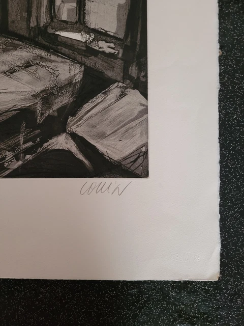 Lithographie signée et numérotée signature à identifier 7/100 6
