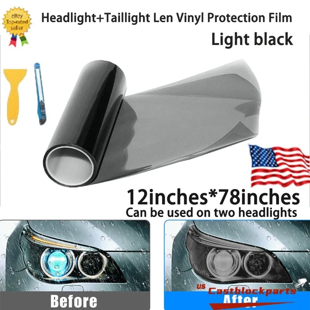 Gloss Light Black Smoke Vinyl Tint Film – 12" X 78" Roll For Taillights, Headlights & Fog Lights 2 thumbnail image