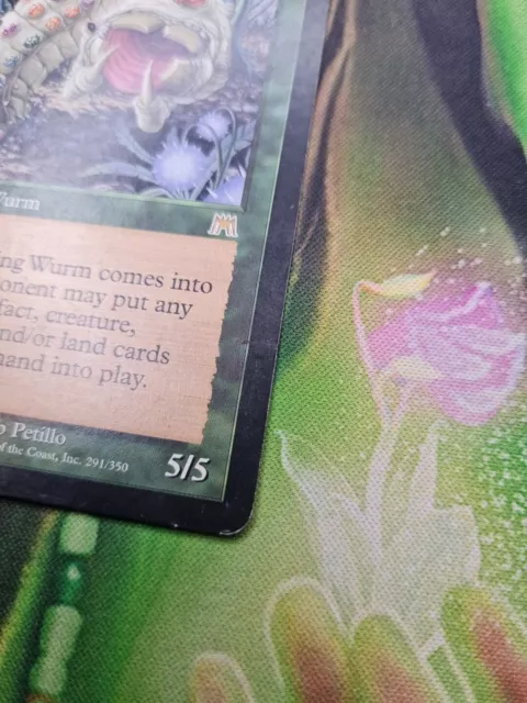 MTG 1 x Tempting Wurm Rare Card Onslaught Light Play Magic The Gathering #2 UK 3
