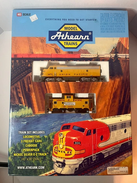 Athearn HO UNION PACIFIC Warbonnet Train Set w/ E-Z Track #1072 - Mint! RARE-HTF