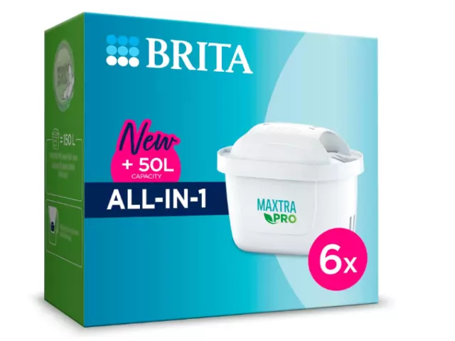 BRITA MAXTRA PRO All In One Water Filter Cartridge,Pack of 6 - Original BRITA