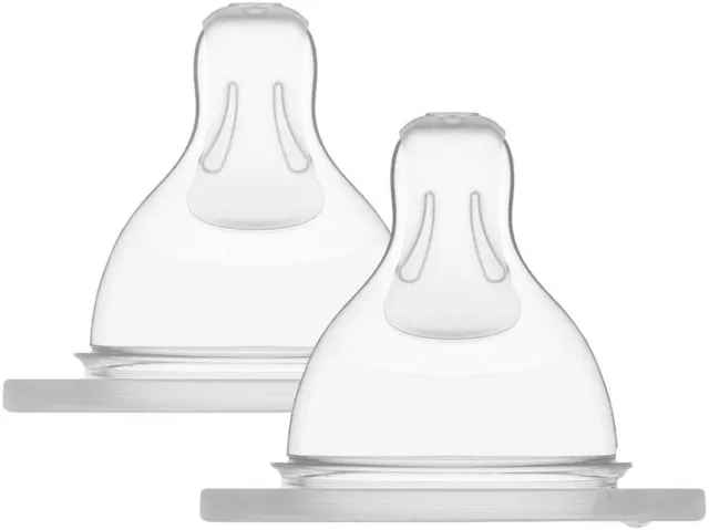 MAM Silicone Baby Bottle Teats - Newborn - Extra Slow Flow - Pack of 2