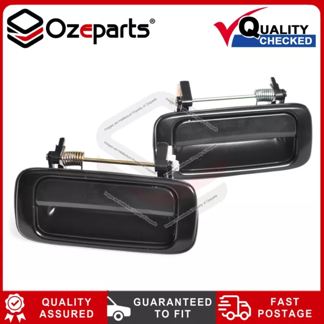 REAR Pair LH+RH OUTER Door Handle For Toyota LandCruiser 80 Series 90~98 Black