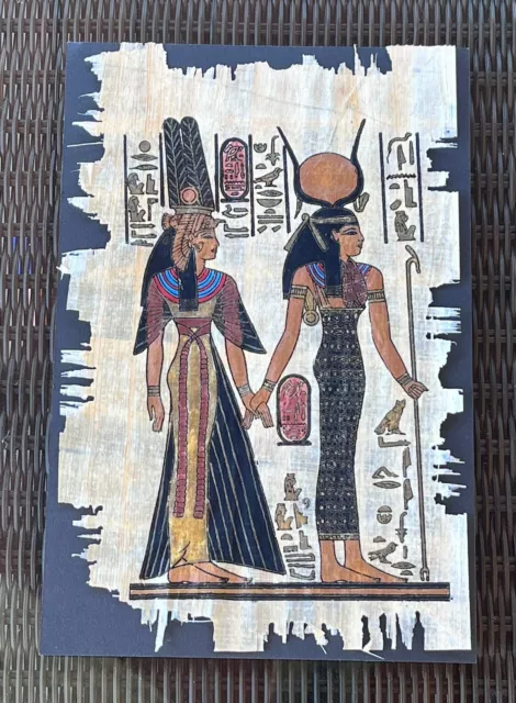 Egyptian Hand Painted Papyrus Art Ancient Egypt 9.5x6”