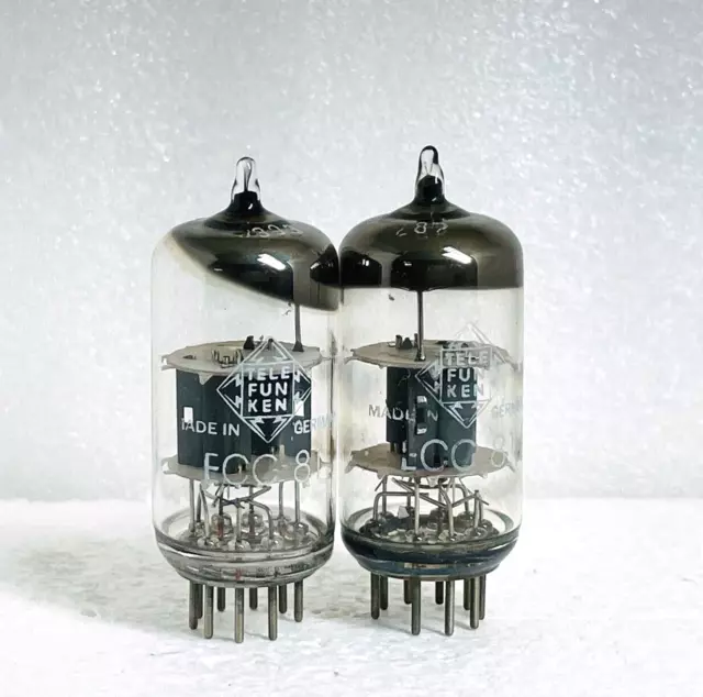 2 tubes ECC81 12AT7 Telefunken diamond  matched pair