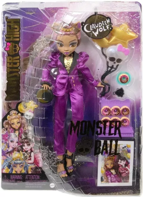Monster High Clawdeen Wolf Doll in Monster Ball Party Fashion Themed Accessory