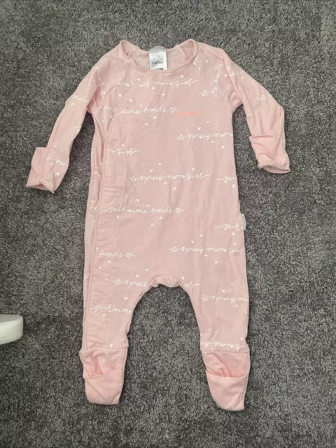 BONDS Baby girls  Sz 0-3 mths  cotton cozysuit allinone 000