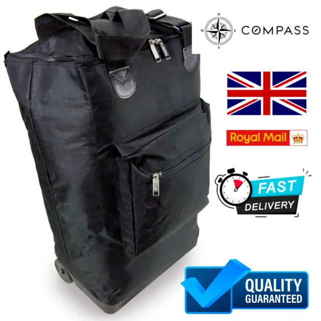 2 Wheel Folding Shopping Trolley Holdall Bag Travel Luggage Cargo Laundry Case