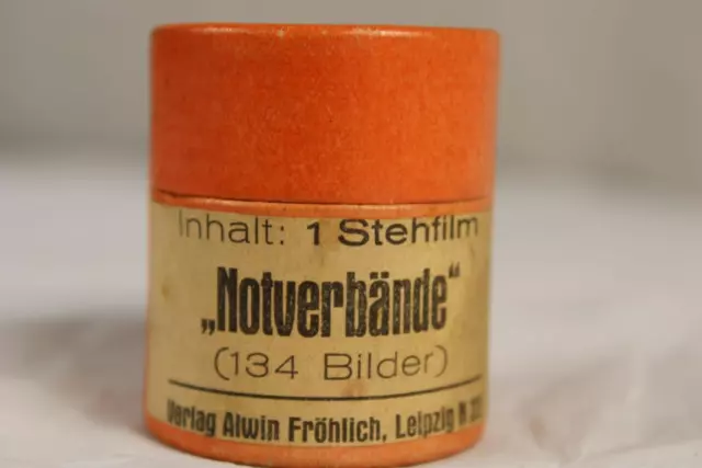 alter Stehfilm " Notverbände  " mit Original Pappschachtel - 134 Bilder /112