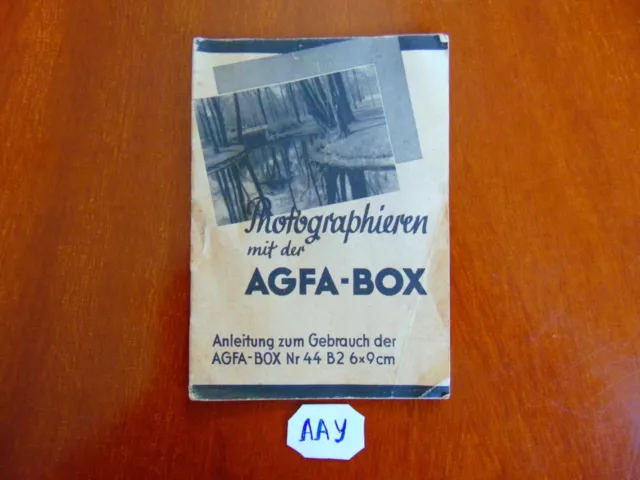 Gebrauchsanleitungen  AGFA - BOX   Nr 44 B2  6 x 9 cm