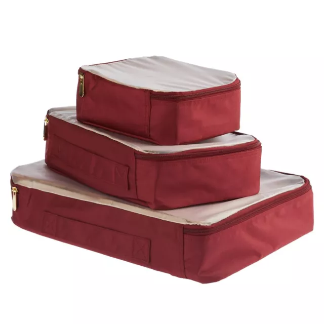 "As Is" Samantha Brown Packing Cube 3-piece Set  NWT Burgundy