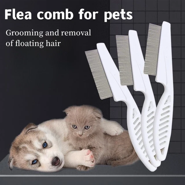 Pet Hair Shedding Comb Pet Cleaning Comb Dog Cat Flea Comb Steel Needle Brush