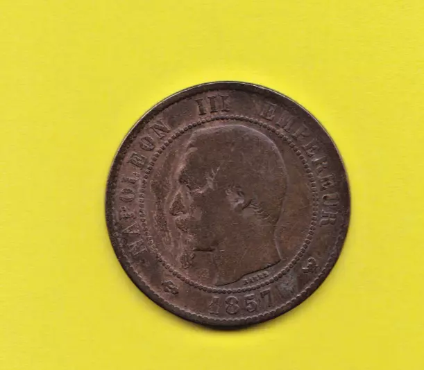 ⭐️ Münze , France, Napoleon III, 10 Centimes, 1857  aus Nachlass ⭐️