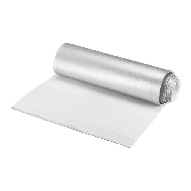 Sintetico Pelle Lenzuola,PU Pelle per Creazione Artigianato,20x135cm Argento