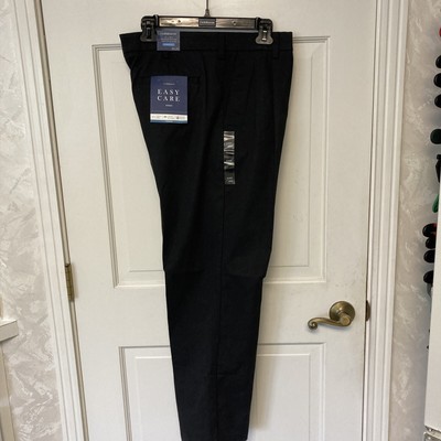 NWT Croft & Barrow Men's Pants Black 34 X 29 Classic Fit Easy Care