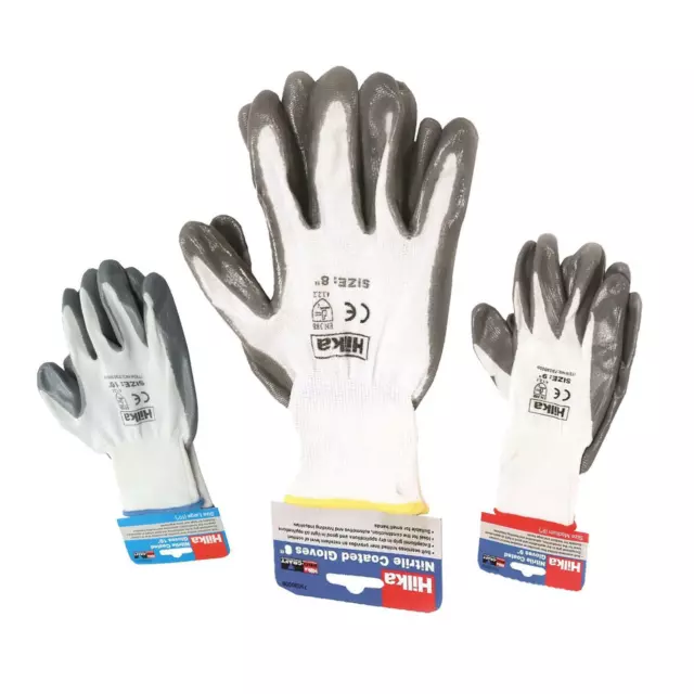 Work Gloves Nitrile Coated Safety Builders Gardening Construction Mechanics Grip