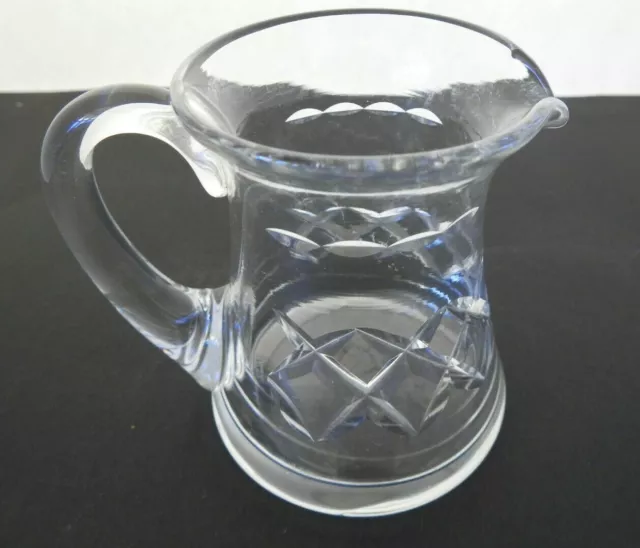 Vintage STUART Crystal England Small Jug  Facet Cut Glass Signed 3