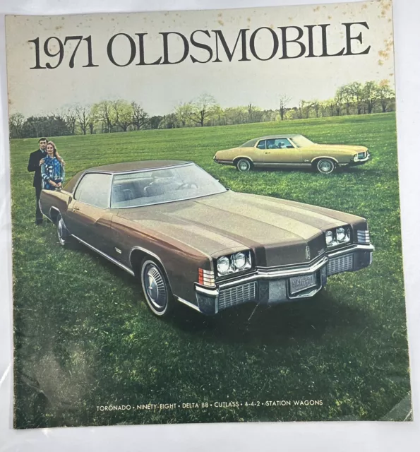 1971 Oldsmobile New Car Auto Sales Brochure - 442 - Delta - Cutlass - Toronado