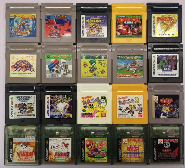 20 Game Boy Spiele Lot Donkey Kong Mario Wario Land Kirby Nintendo Color Japan