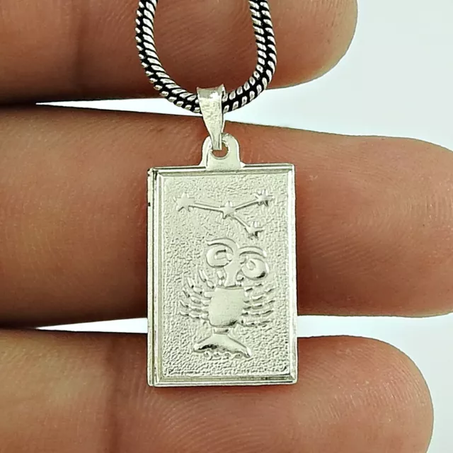 Artisan 925 Solid Sterling Silver Jewelry Pendant Zodiac B6