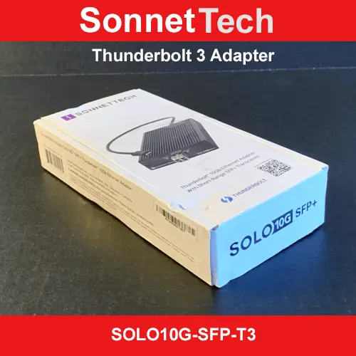 Sonnet Solo 10G Thunderbolt 3 to SFP+ 10Gb Ehternet Adapter SOLO10G-SFP-T3
