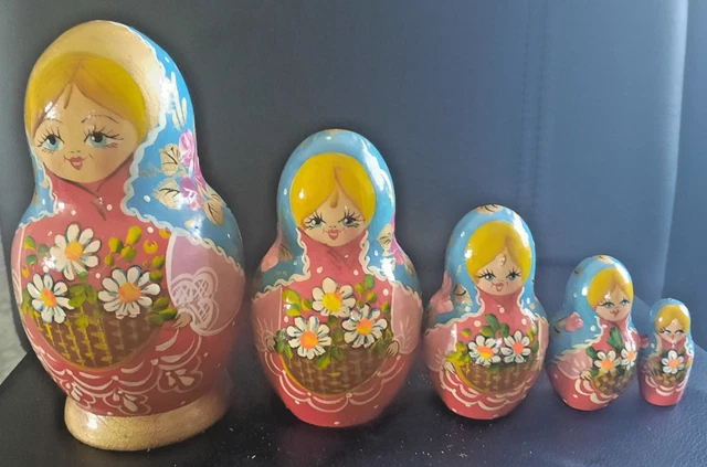 UTOQIA Poupée Russe Poupée Gigogne Ensemble De Poupées Gigognes Rus 10 Pieces Empilables Matryoshka Poupees En Bois Faites Am