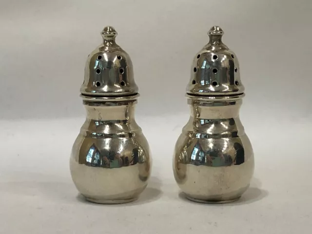 Antique Sterling Silver Salt & Pepper Shakers - NOT WEIGHTED - M Fred Hirsch Co