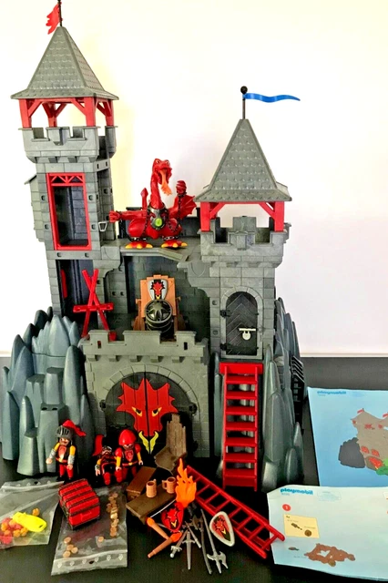 LOT PLAYMOBIL CHATEAU FORT forteresse du dragon rouge 3269