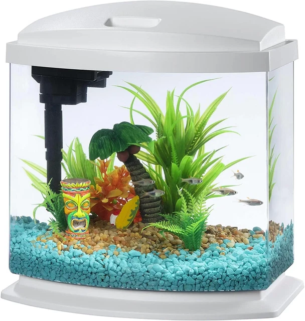 Aqueon Aquarium Fish Tank Starter Kit with LED Hood Lighting 2.5Gallon Fish Tank
