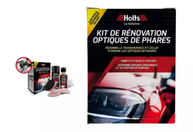 HOLTS Kit Rénovation Optiques de Phares Complet Feux Auto Moto Vernis Voiture 3