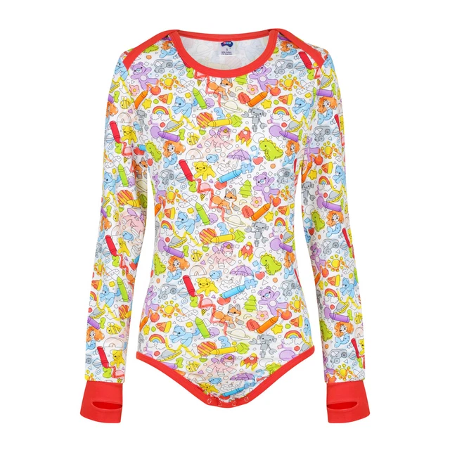 ODU *NEW* Coloring Frenzy with Thumbhole Adult Diaper Cover/Bodysuit