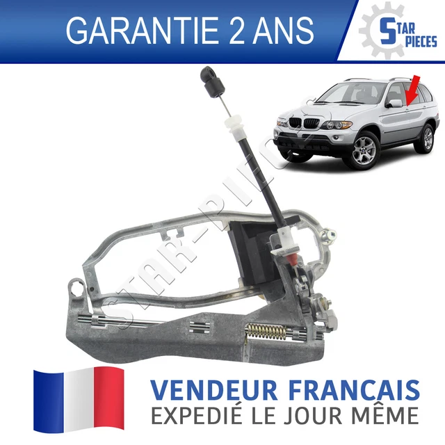 Frankberg Poignée De Porte Avant Gauche BMW X5 E53 3.0L 4.4L 4.6L 4.8L 2000-2006 – Remplace 51218243615 – Qualité Premium !